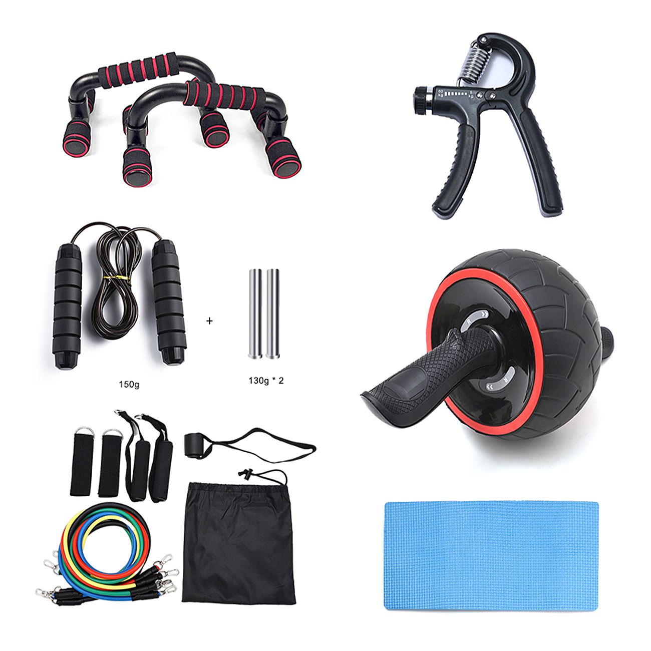 Set za fitnes s setom elastičnih traka otpora - cover
