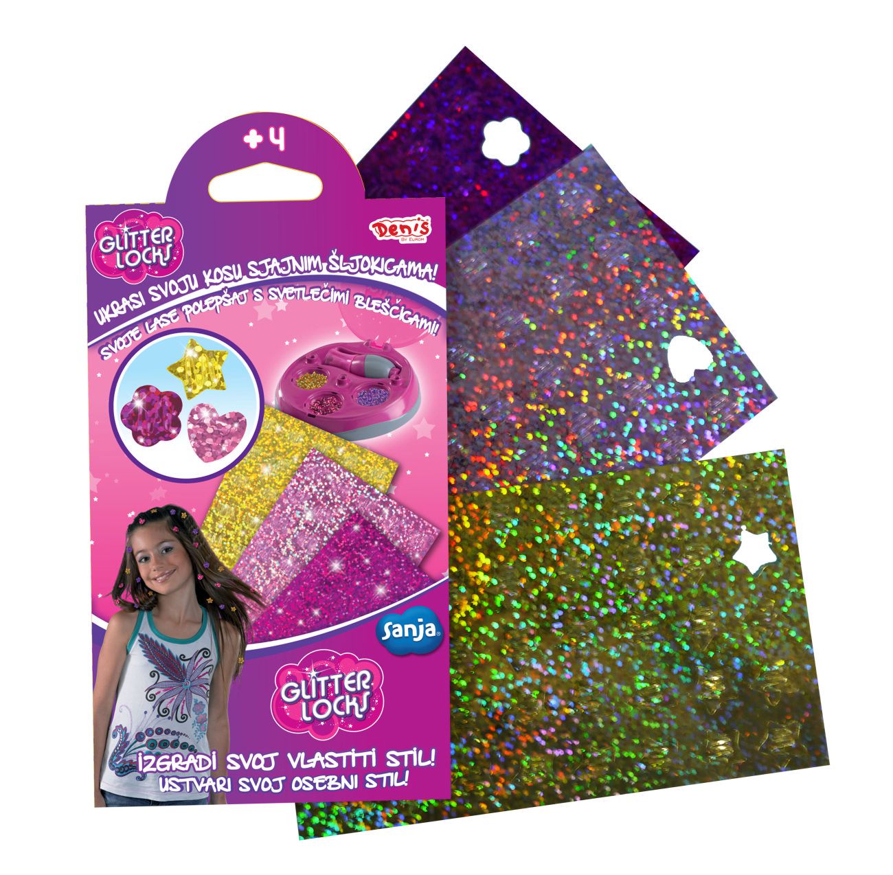 Set za ukrašavanje kose, Glitter Locks šljokice - cover
