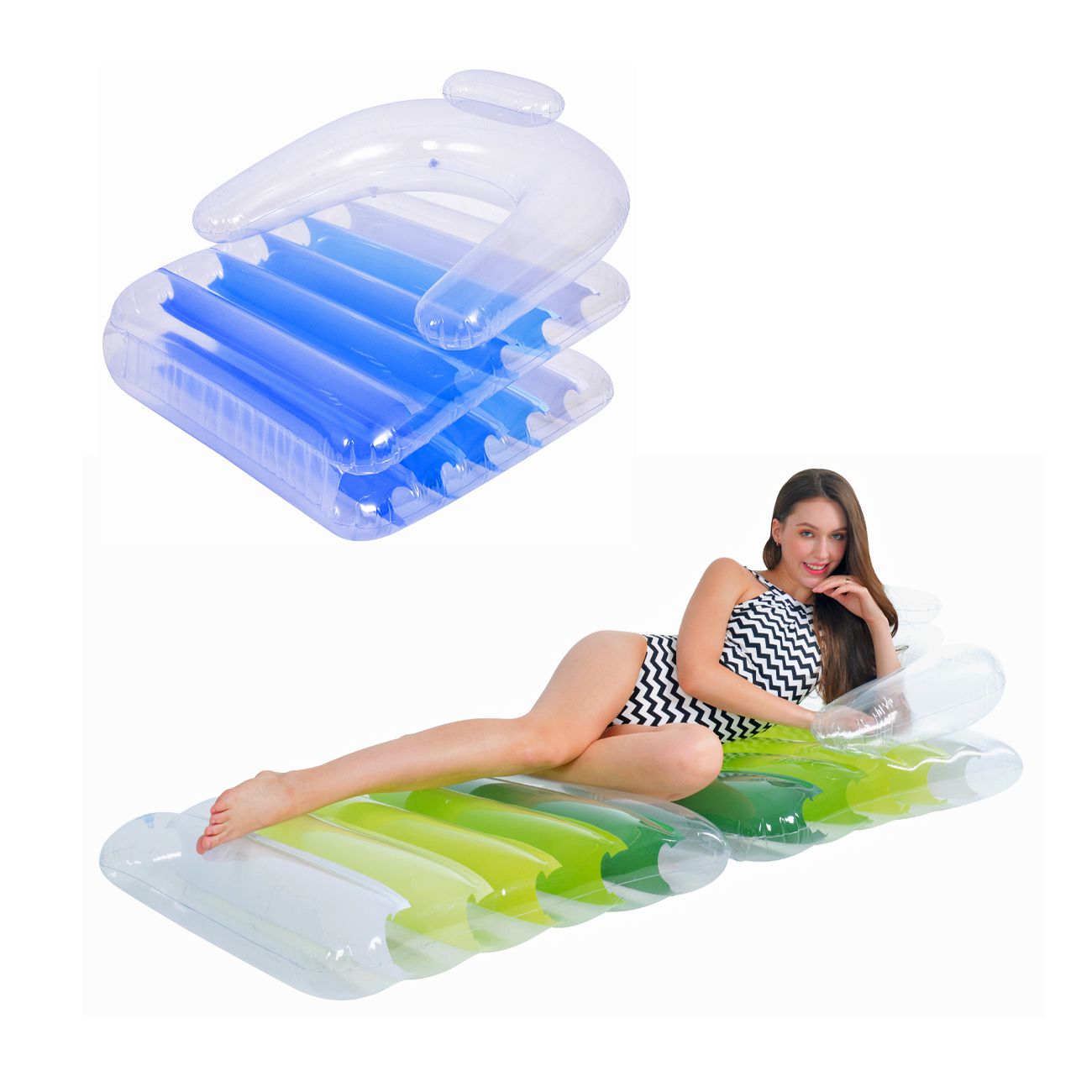 Zračni madrac fotelja Transparent 198*84 cm - cover