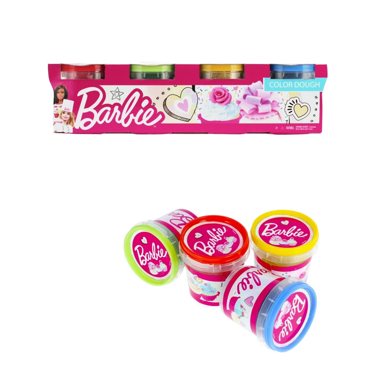 Barbie, masa za modeliranje, 4 boje, 4-pak 4X112g - cover
