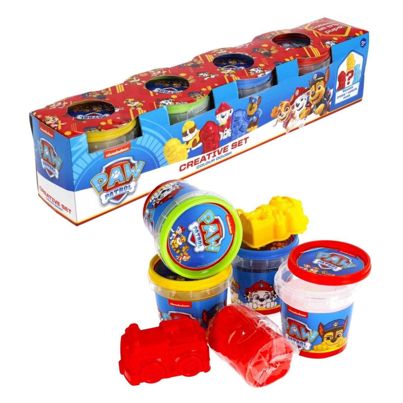 Paw Patrol, masa za modeliranje, 4-pak 4x112g, 2 kalupa - cover