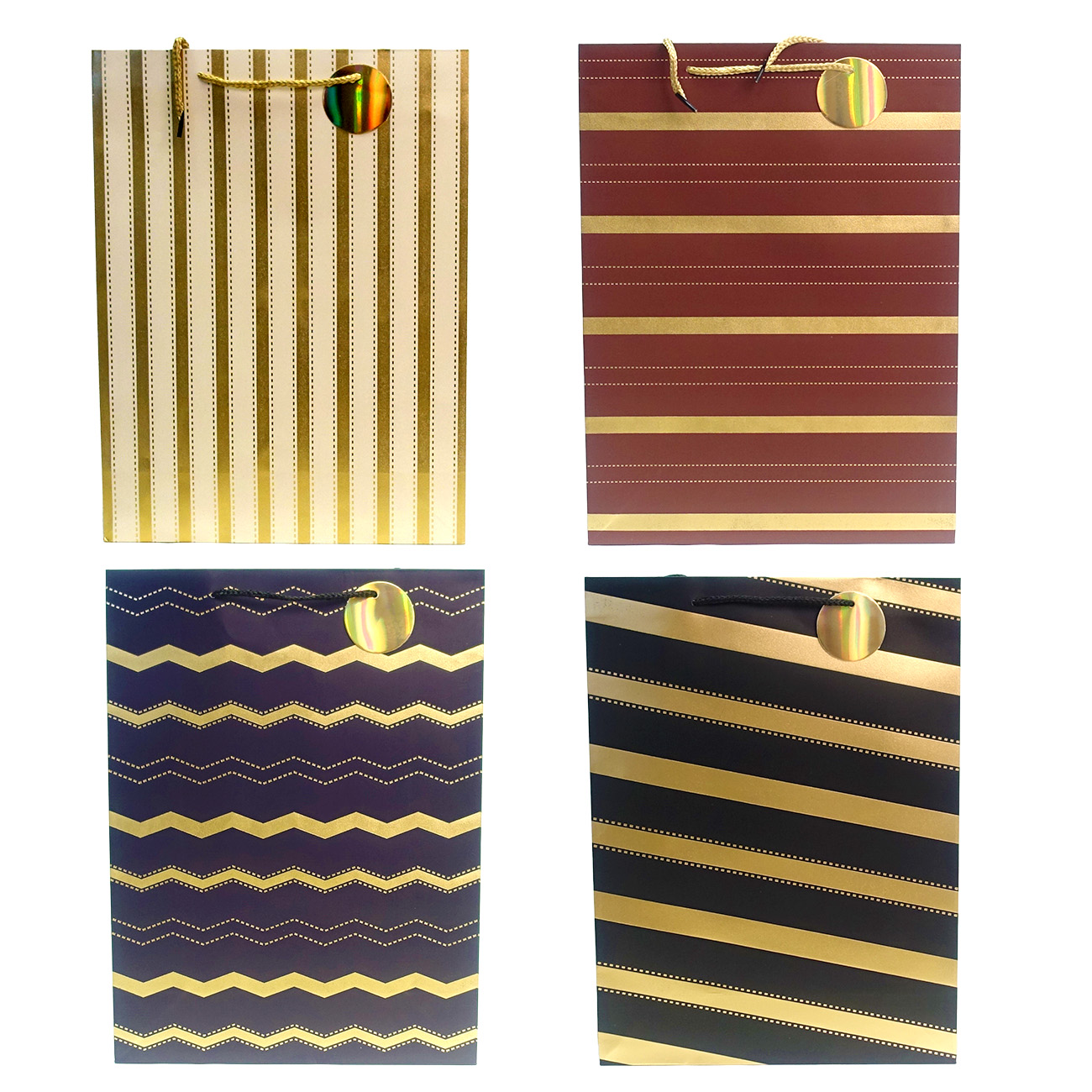 Poklon vrećica 32*10*26 cm gold - cover