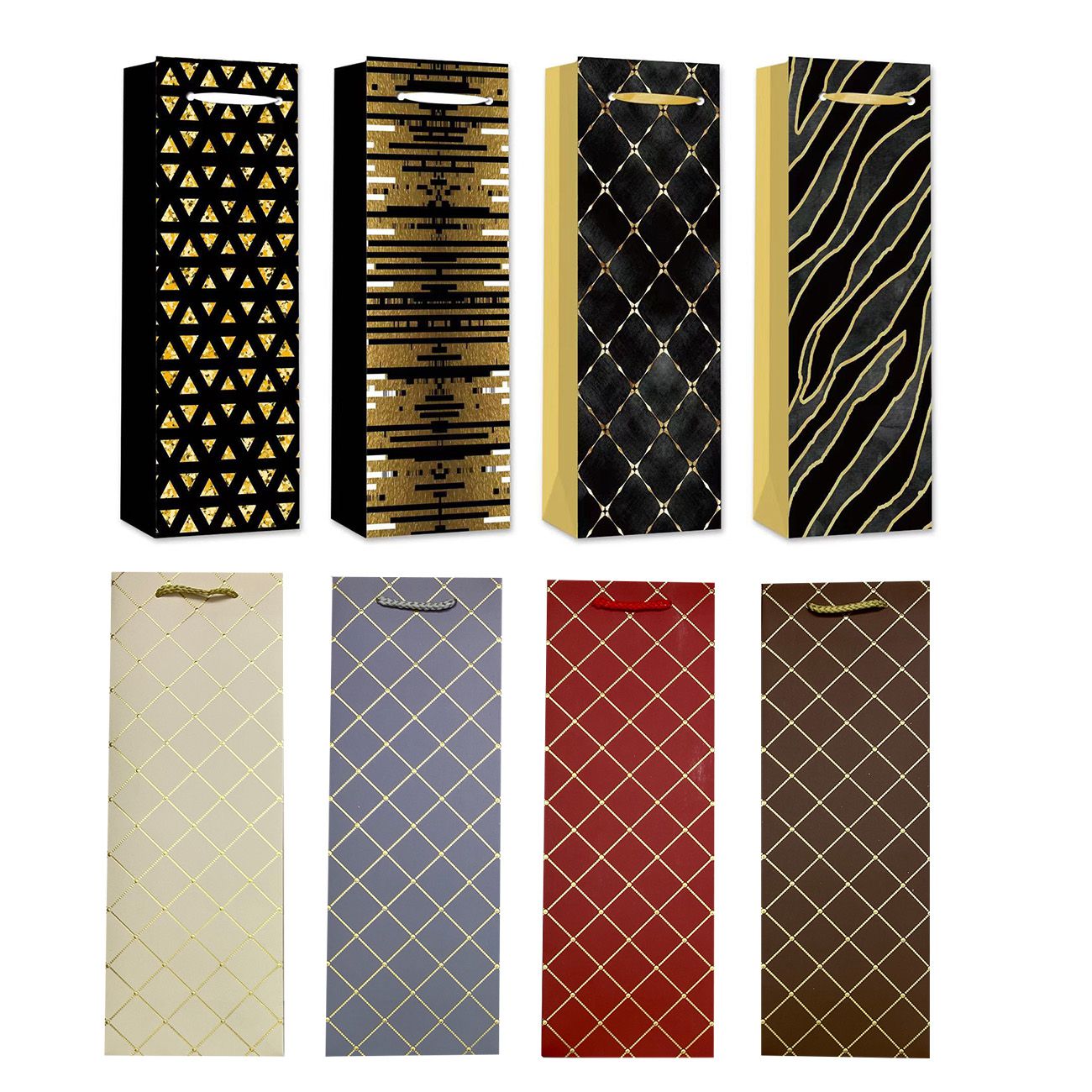 Poklon vrećica za vino 36*8*13 cm gold - cover