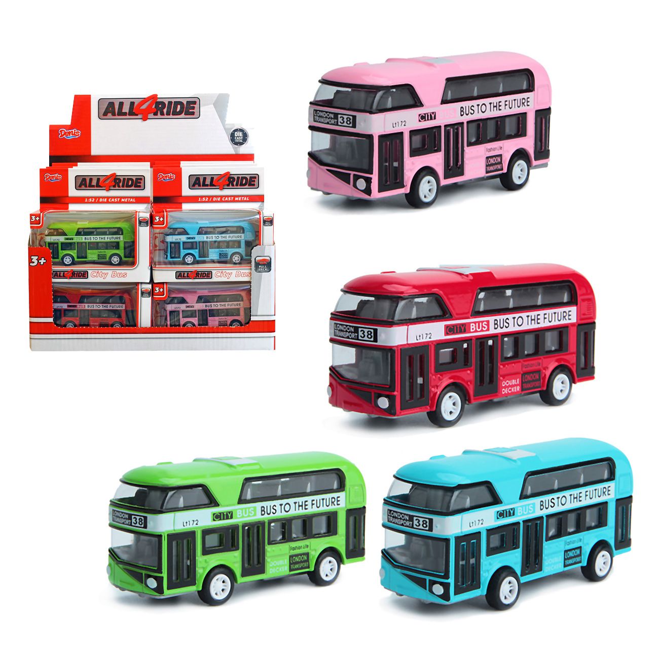 Die-cast autobus, 1:52, 4s - cover