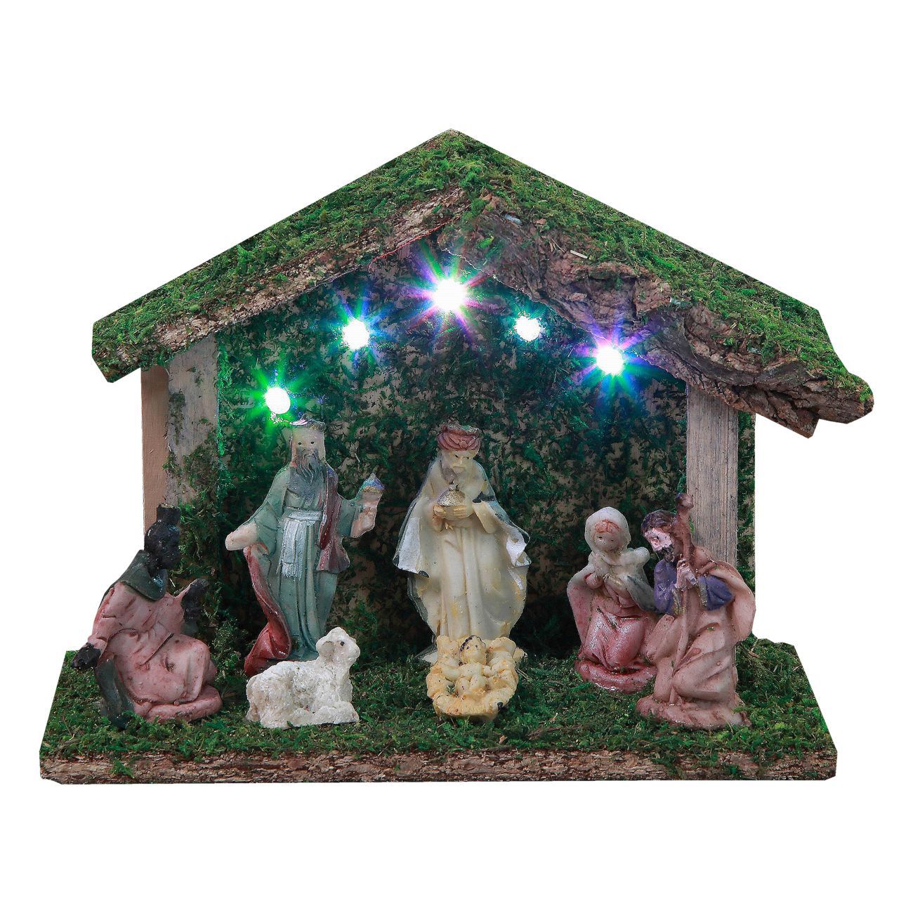 Drvene jaslice 5x LED 18 cm - cover