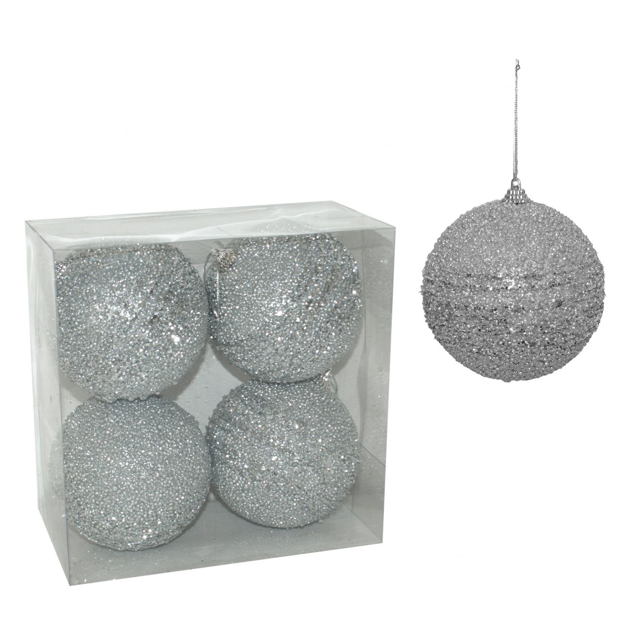 Srebrne kuglice 10 cm - cover