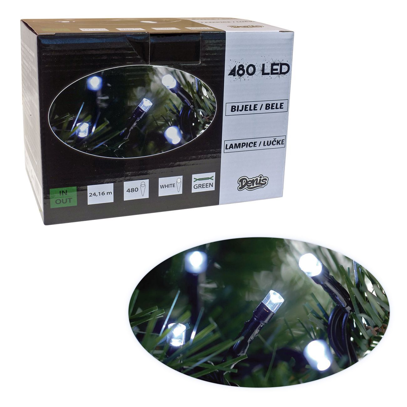 480 LED, lampica, bijelo svjetlo - cover