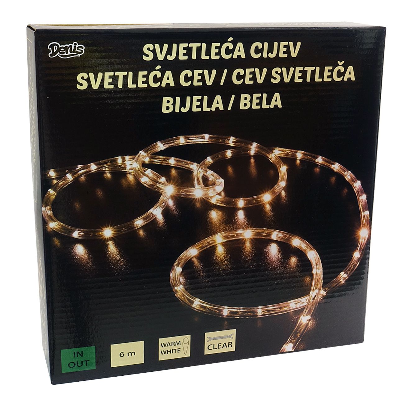 LED, svjetleća cijev, 6 m, bijelo statično svjetlo - cover