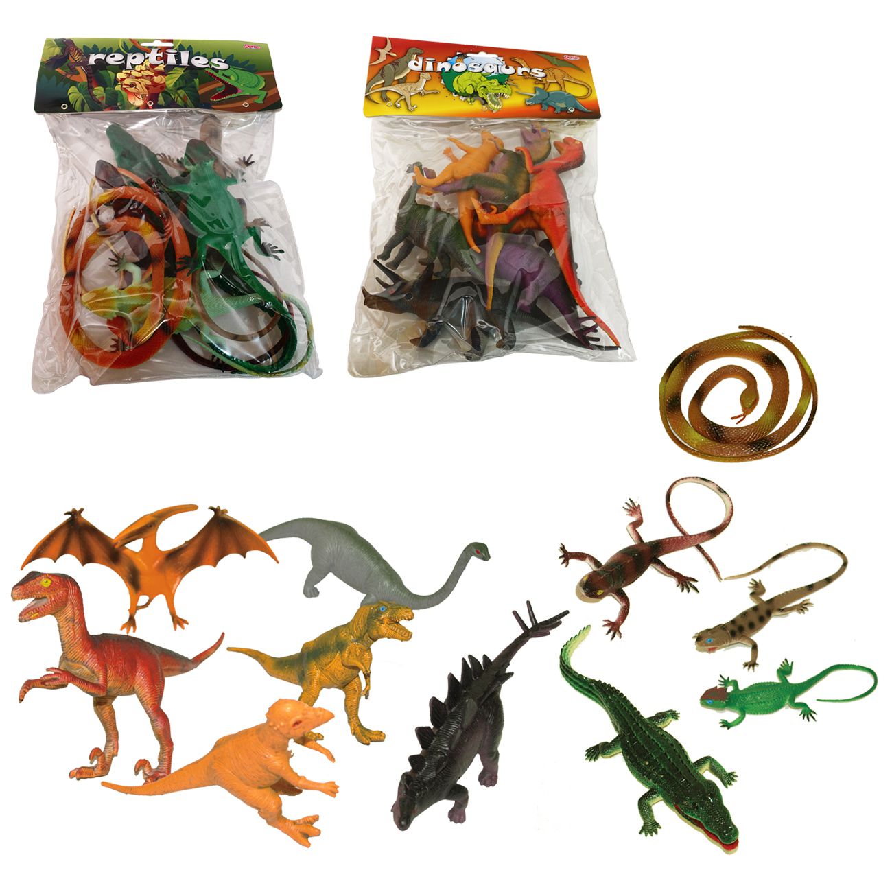 Set plastičnih figurica dinosaura i reptila - cover