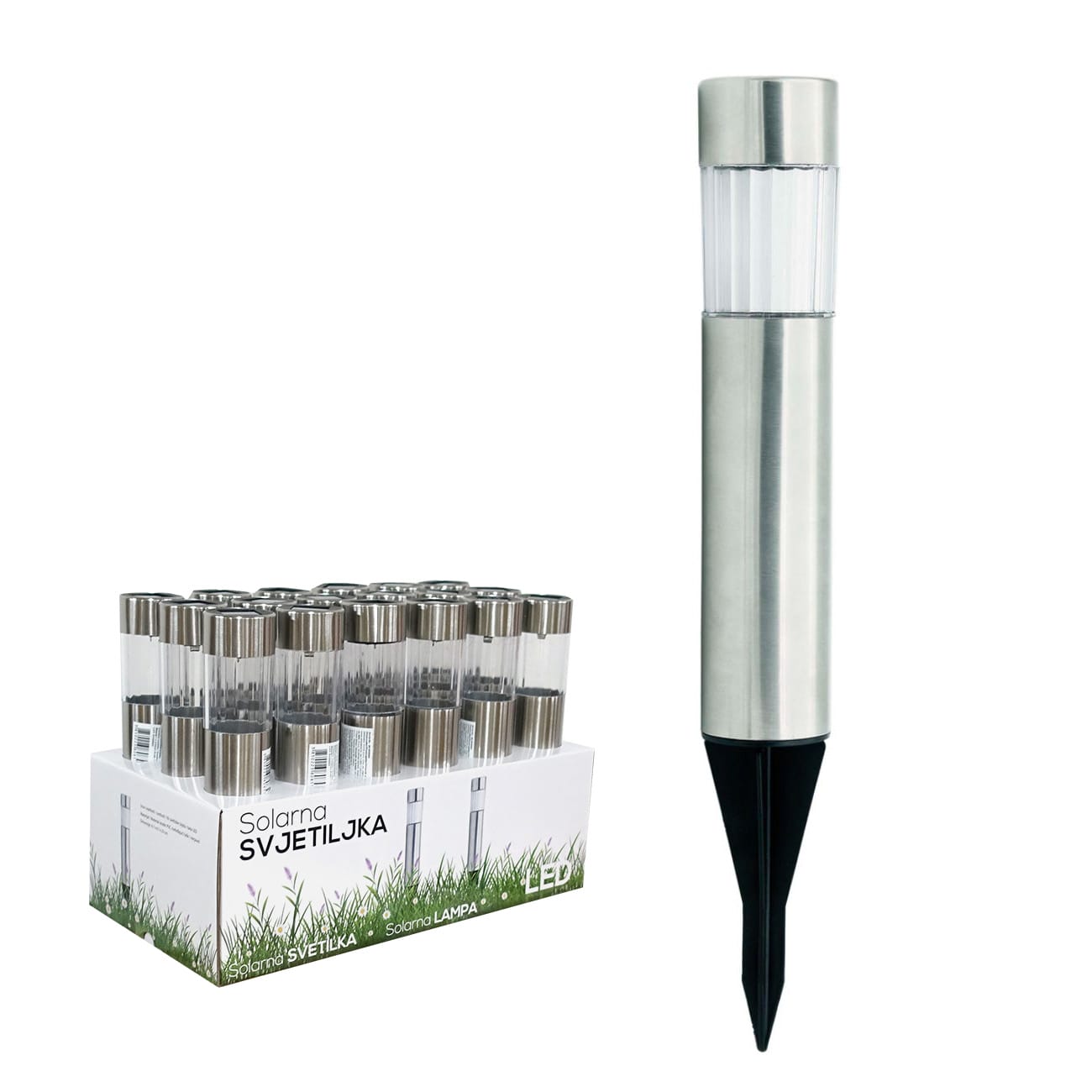 Solarna ubodna LED svjetiljka 33 cm, Ribon - cover