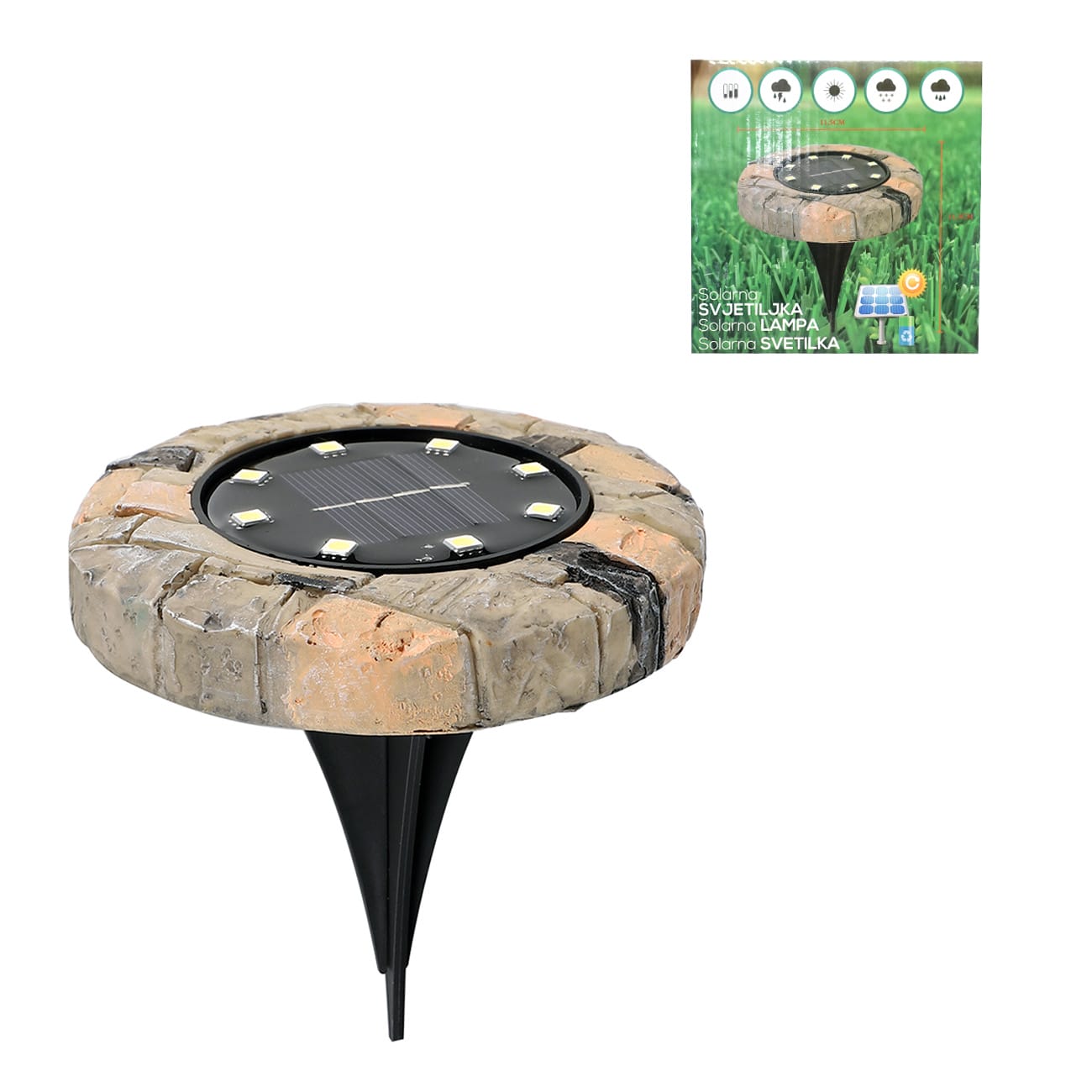 LED Solarna ubodna svjetiljka 11.3 cm - cover