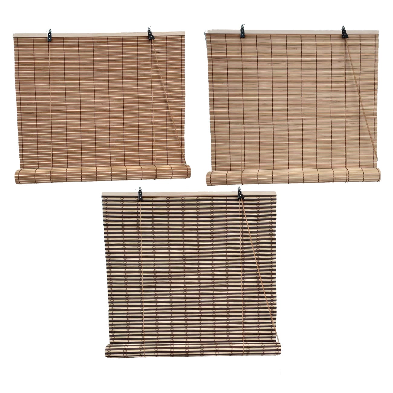 Bambus roleta 120x200 cm, drvena šipka, 3s - cover