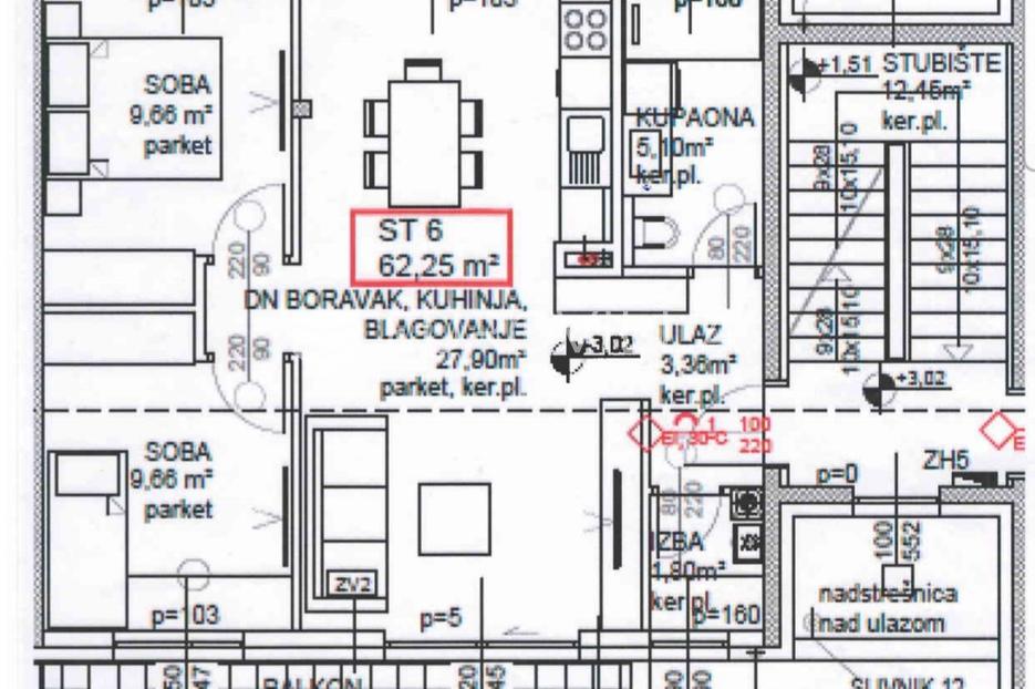 Novi Zagreb, Odra, trosoban stan u izgradnji NKP 62.25 m2 - cover