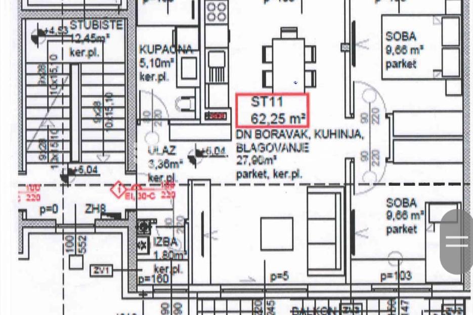 Novi Zagreb, Odra, trosoban stan u izgradnji NKP 62,25 m2 - cover