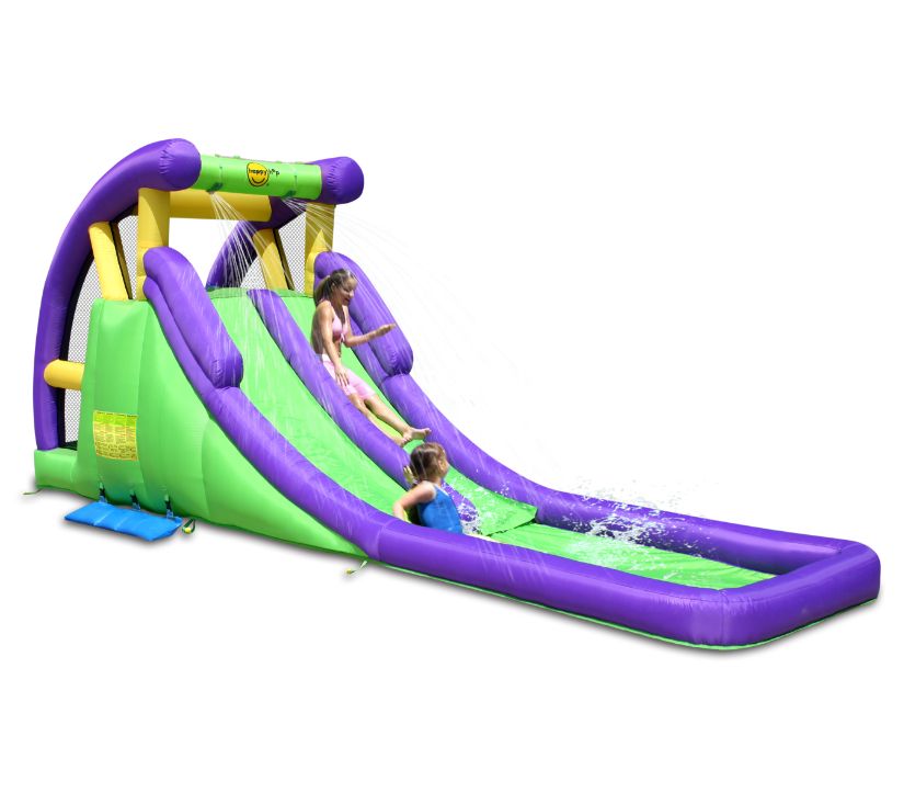 Happy Hop veliki dvostruki vodeni tobogan s bazenom - cover