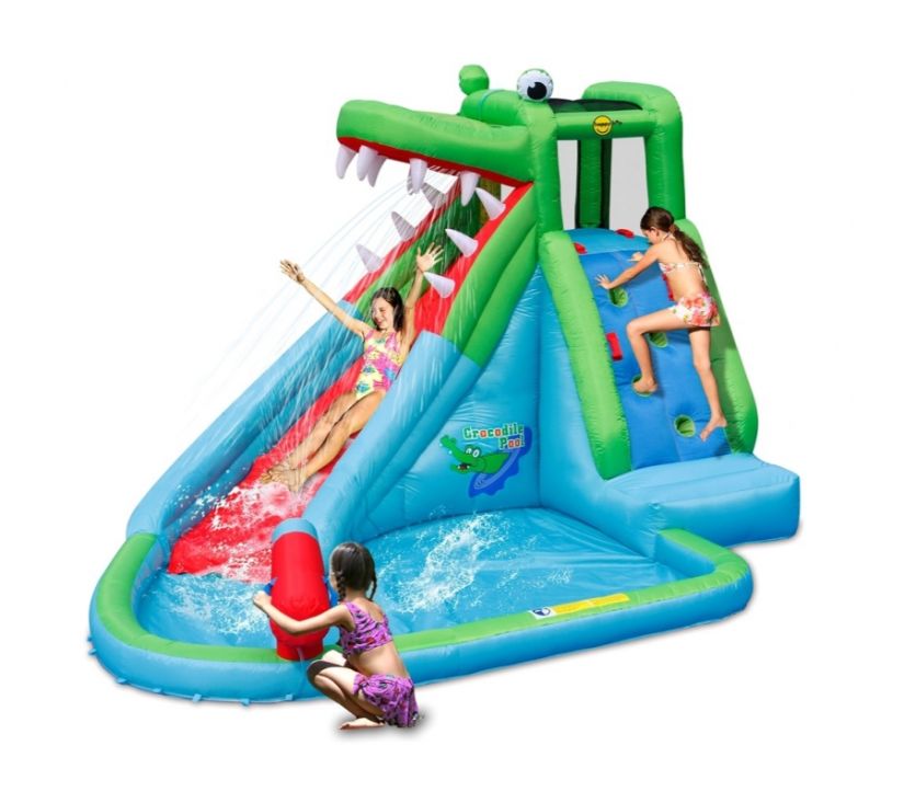 Happy Hop veliki vodeni tobogan Krokodil s bazenom - cover