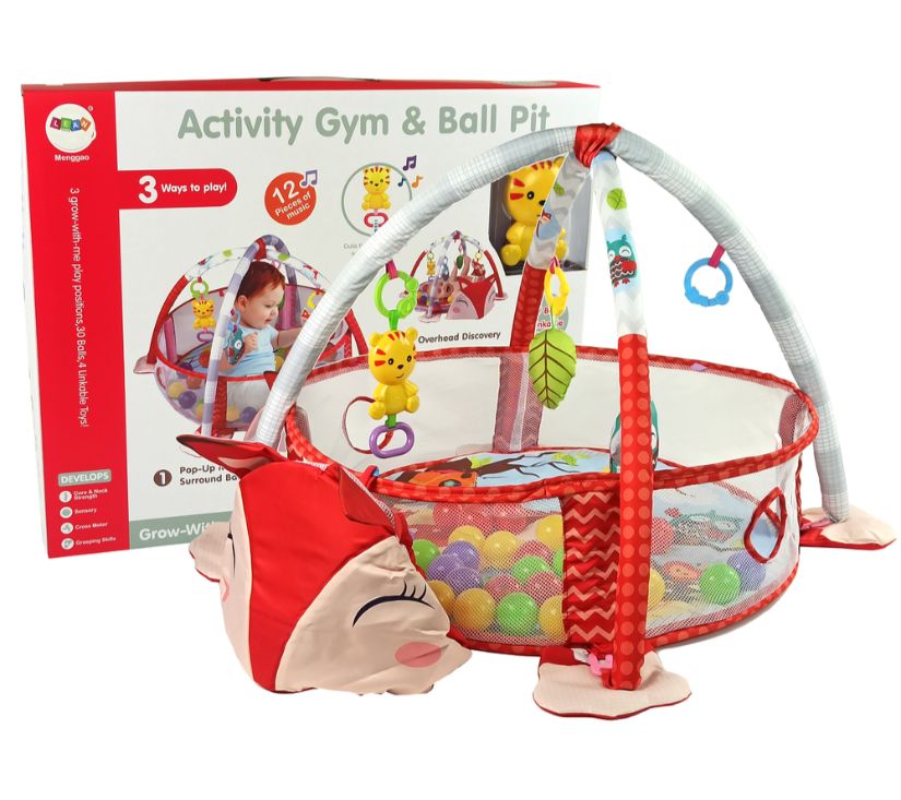 Velika 3u1 podloga za bebu Lisica s lopticama - cover