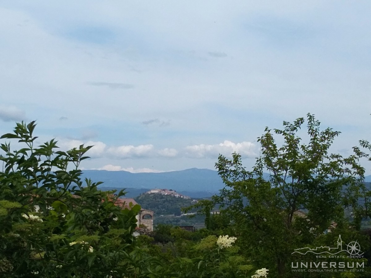 Građevinsko zemljište s pogledom na Motovun, starogradsku jezgru i prirodu u Vižinadi - cover