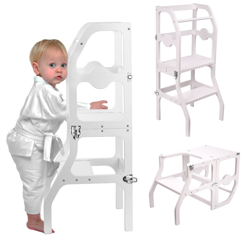 2u1 kuhinjski pomoćnik stol bijeli - cover