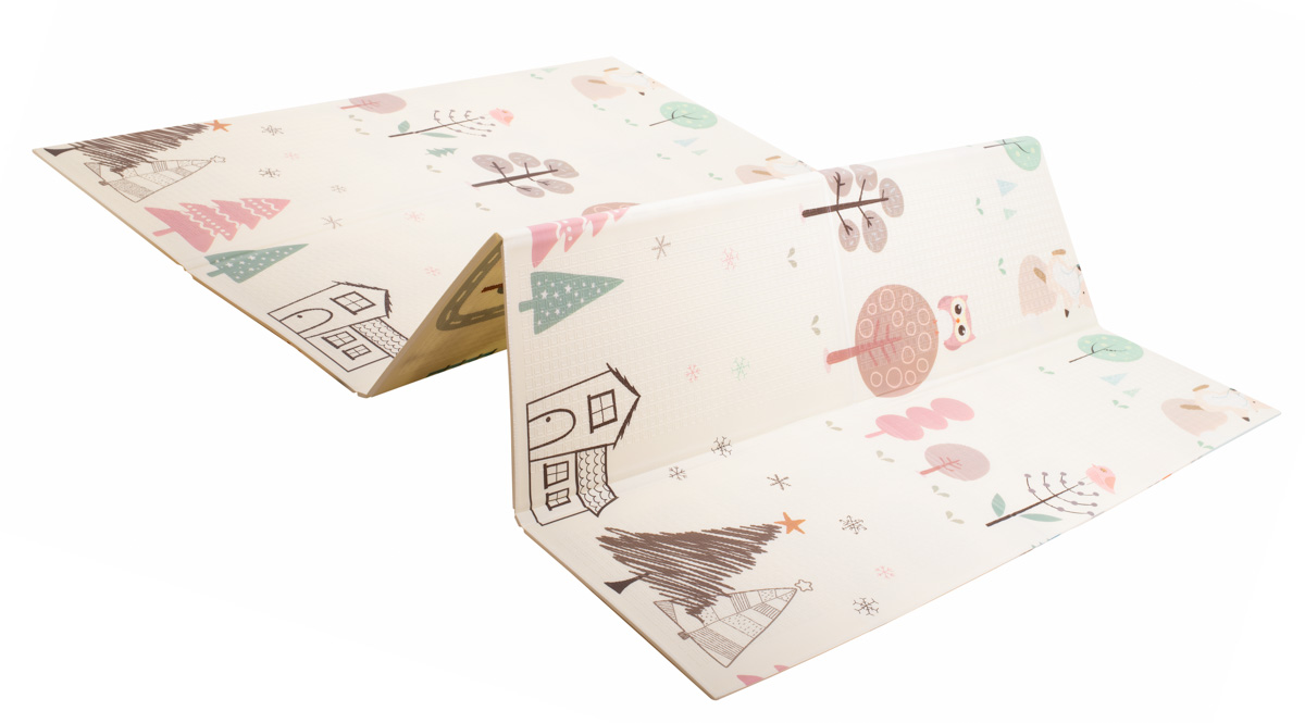 Edukativna prostirka, sklopiva, dvostrana, šumska ulica, 150x190cm - cover