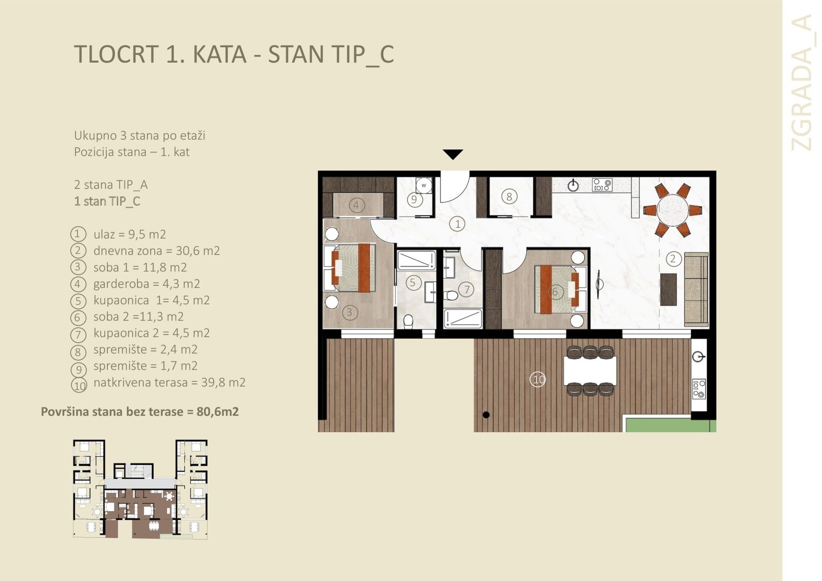 Stan na 1.katu s pogledom na more u Novigradu - cover