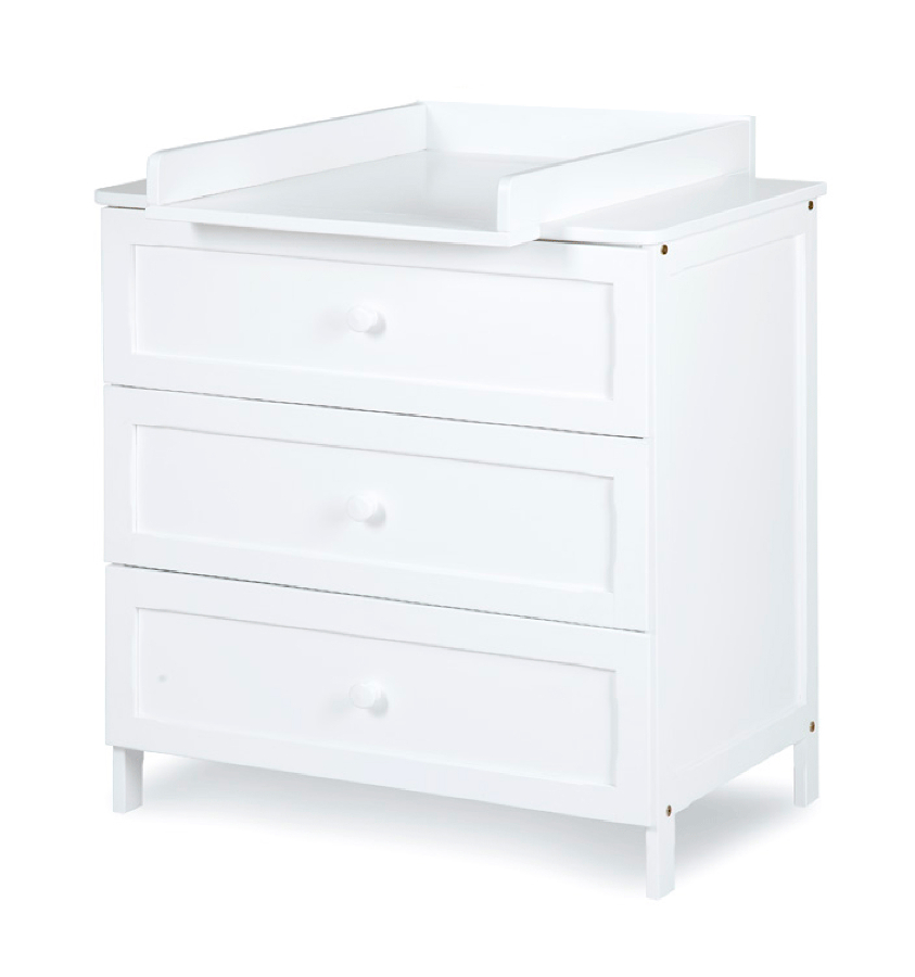 KLUPŚ RADEK BIS komoda sa stolom za presvlačenje bijela - cover