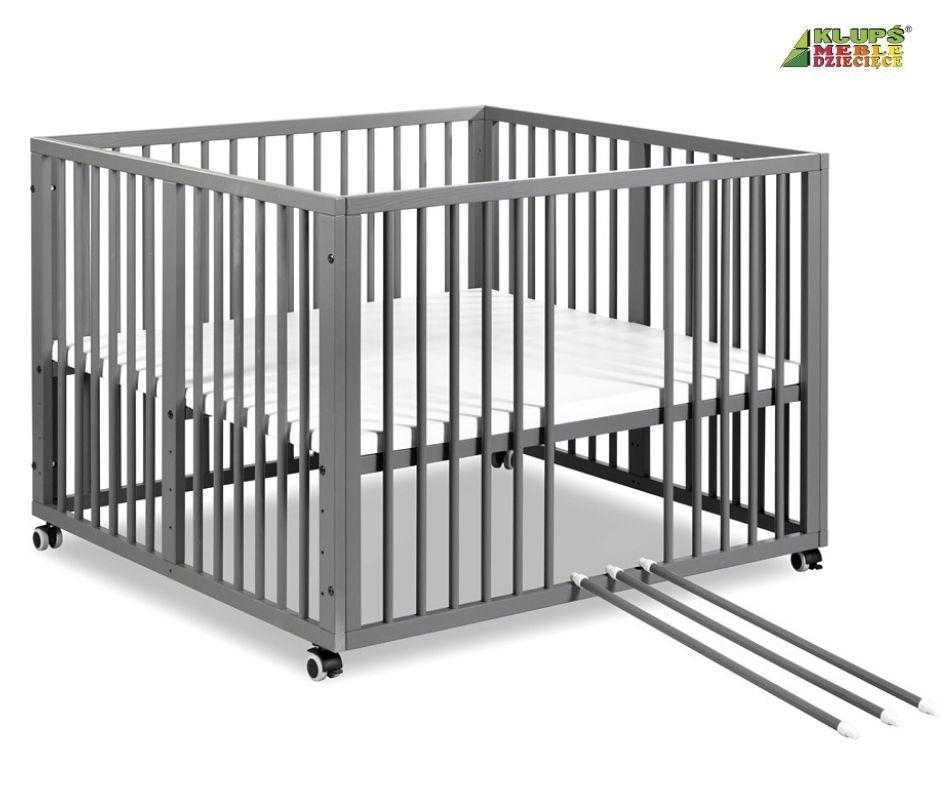 KLUPS JONAS vrtić s kotačićima sivi - cover