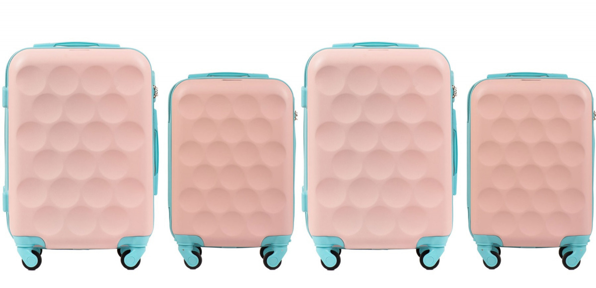 WINGS Little Bird KD02 Set 2x S, 2x XS kofera rozi - cover