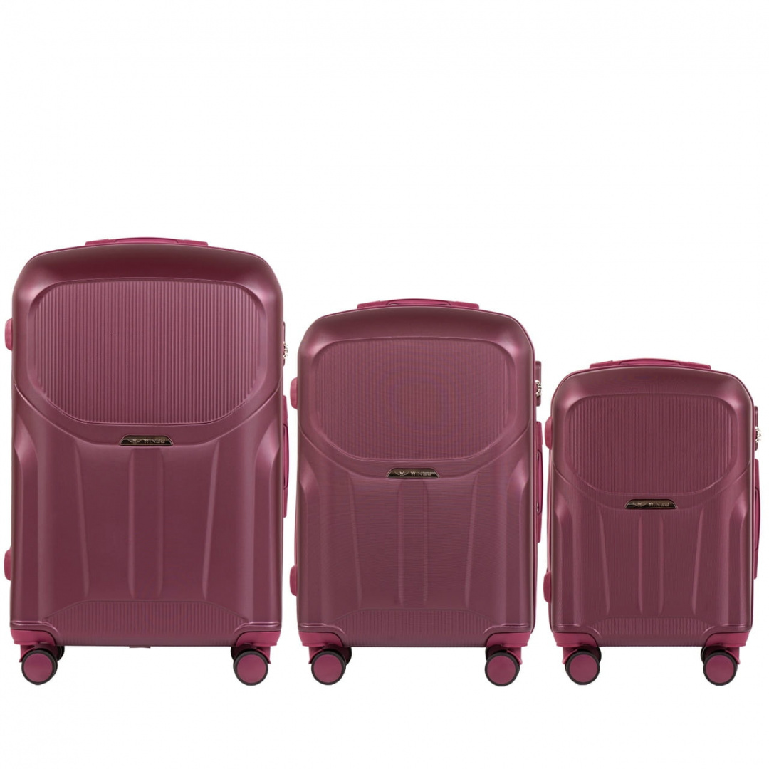 WINGS PDT01-3KPL set 3 kofera (L, M, S) Burgundi - cover