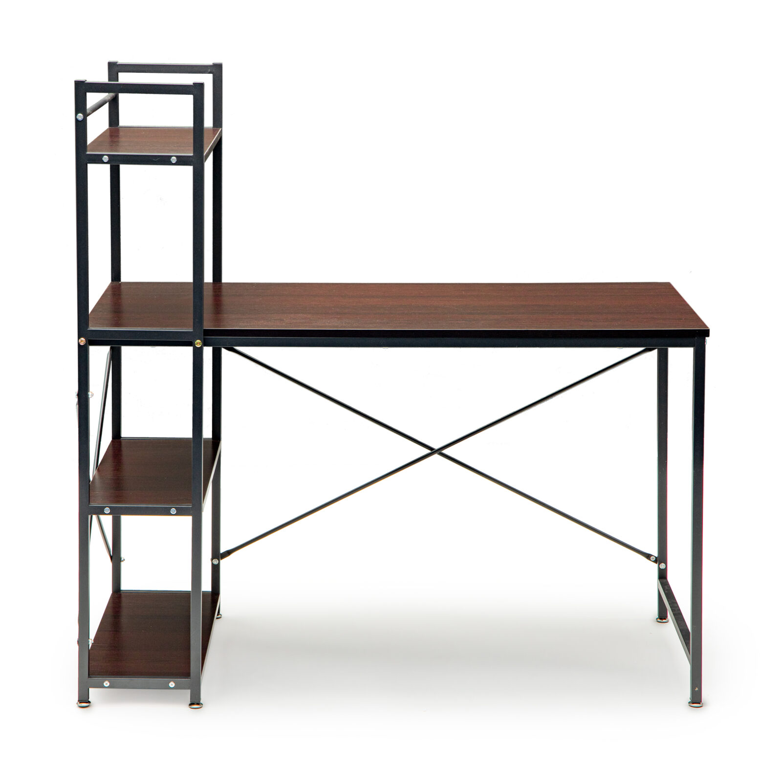 Metalni radni stol u LOFT stilu s policama za knjige - cover