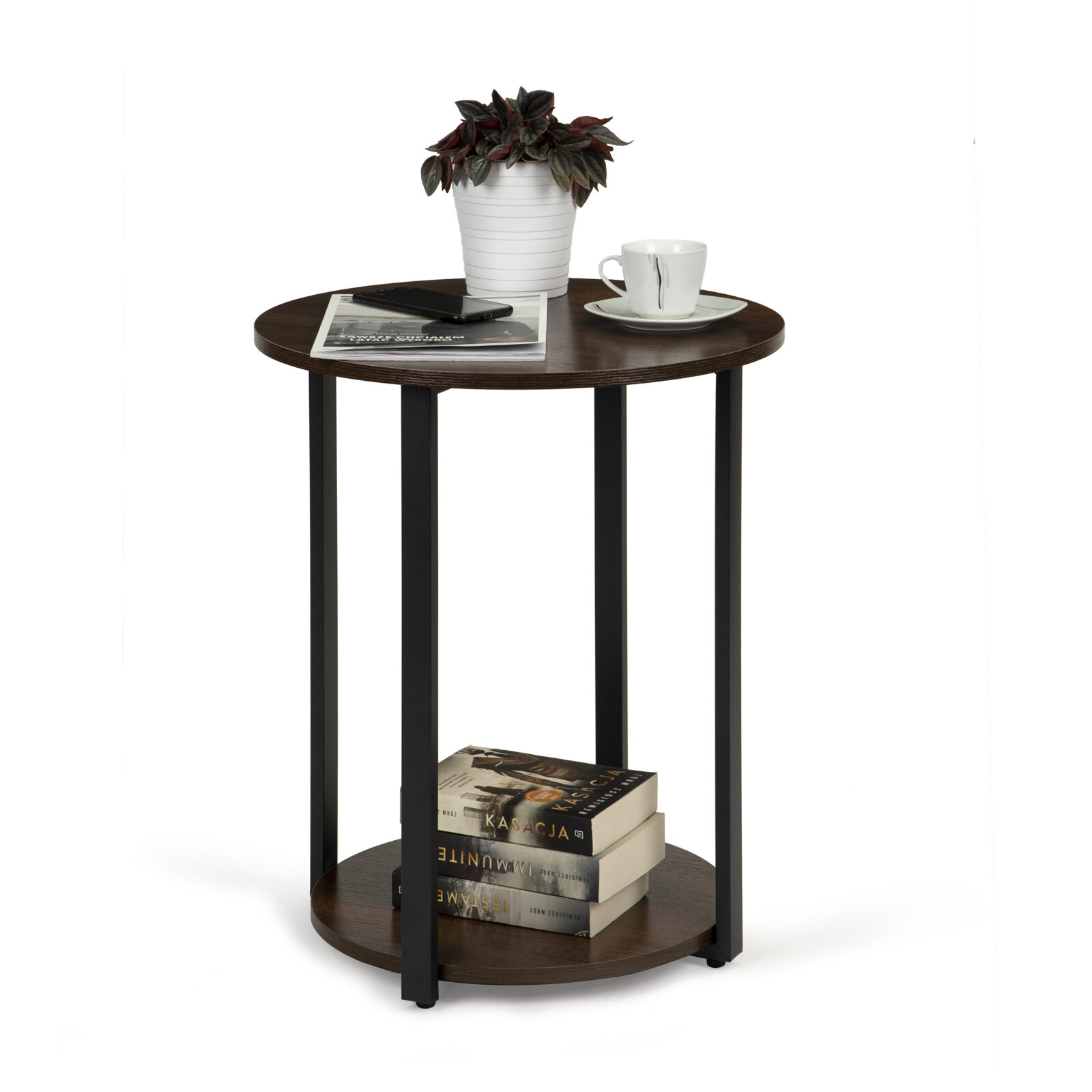 Okrugli stolić s niskom policom - cover