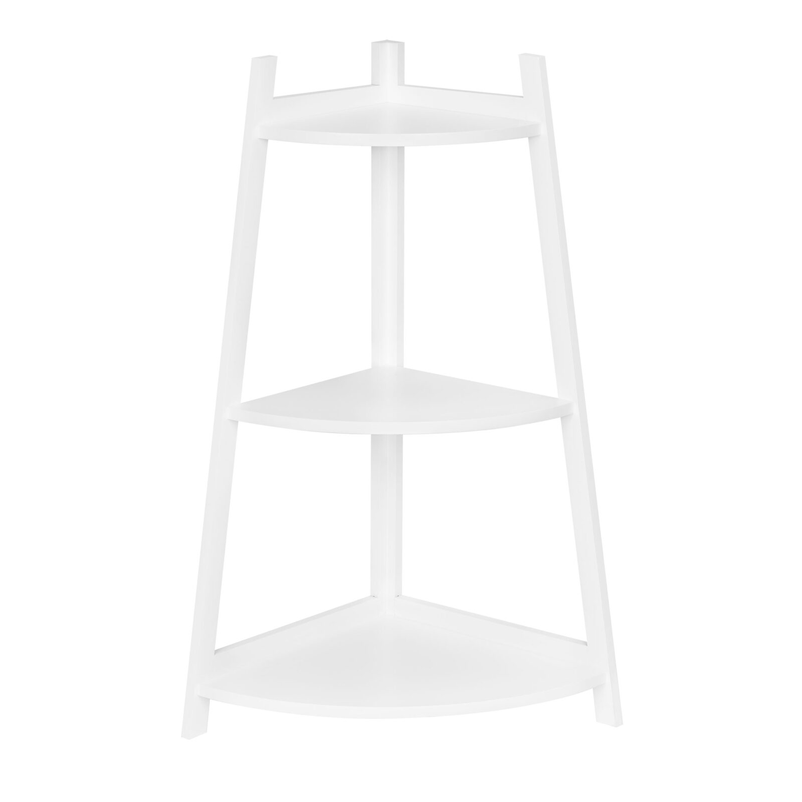 Kutne police za knjige od bambusa bijele - cover