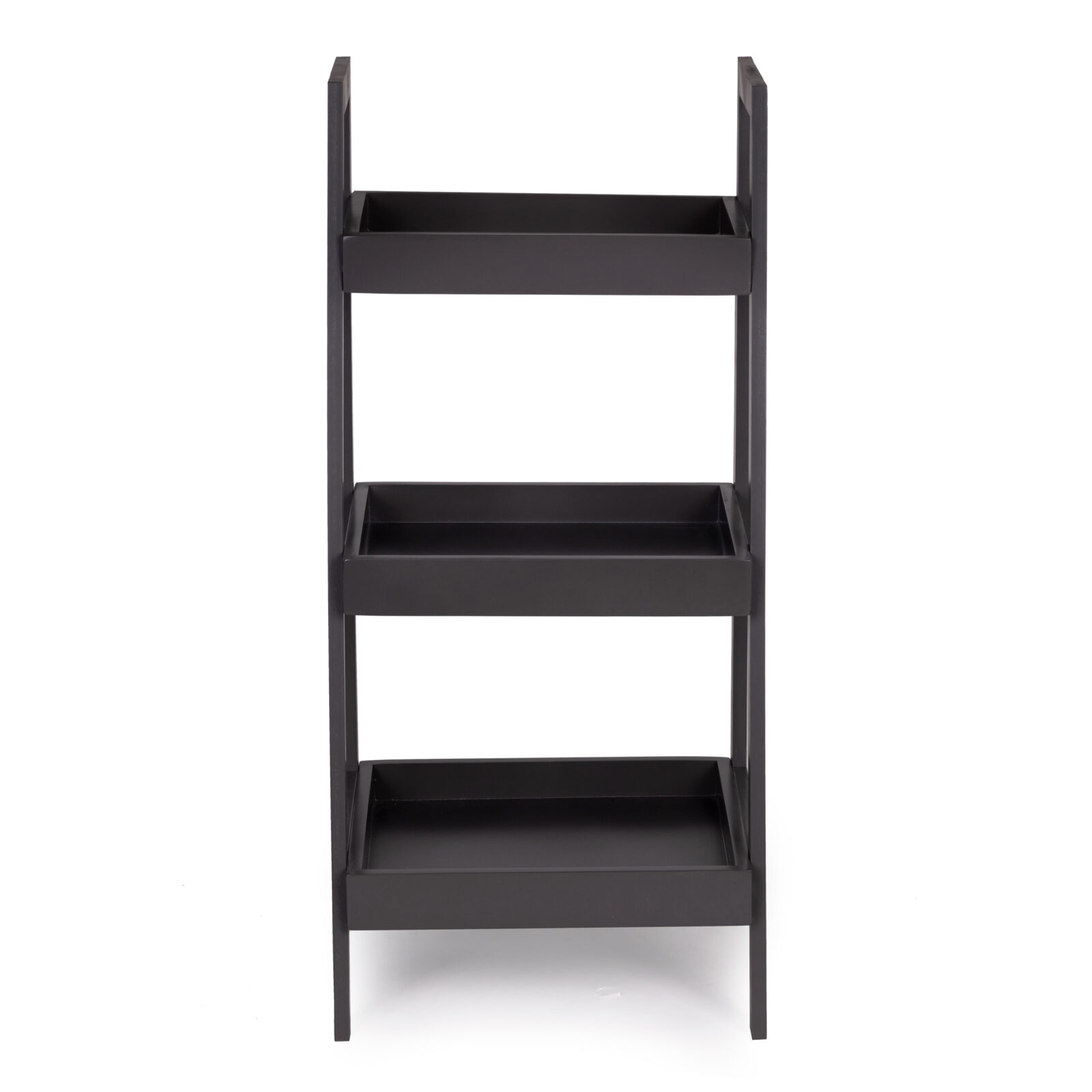 Ormarić za knjige s 3 police ljestve sivi - cover