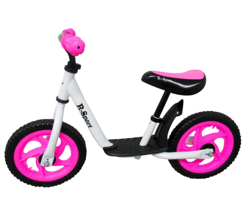 Bicikl bez pedala R5 bijelo - rozni - cover