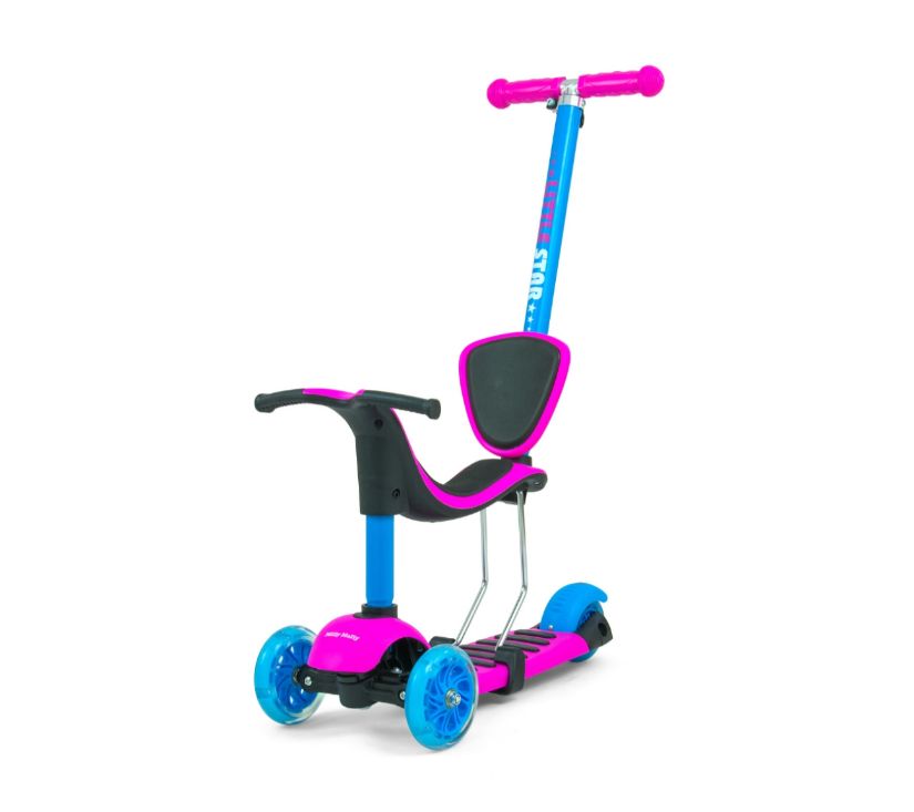 Milly Mally romobil 3u1 Little Star rozno - plavi - cover