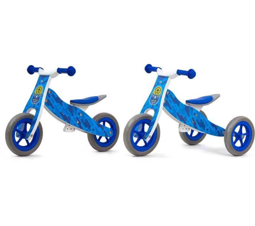 Milly Mally 2u1 tricikl bez pedala plavi - cover