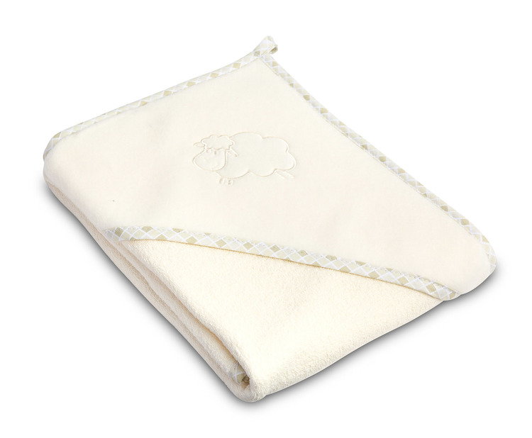 Sensillo dječji ručnik s kapuljačom 80x80cm ovčica bež - cover