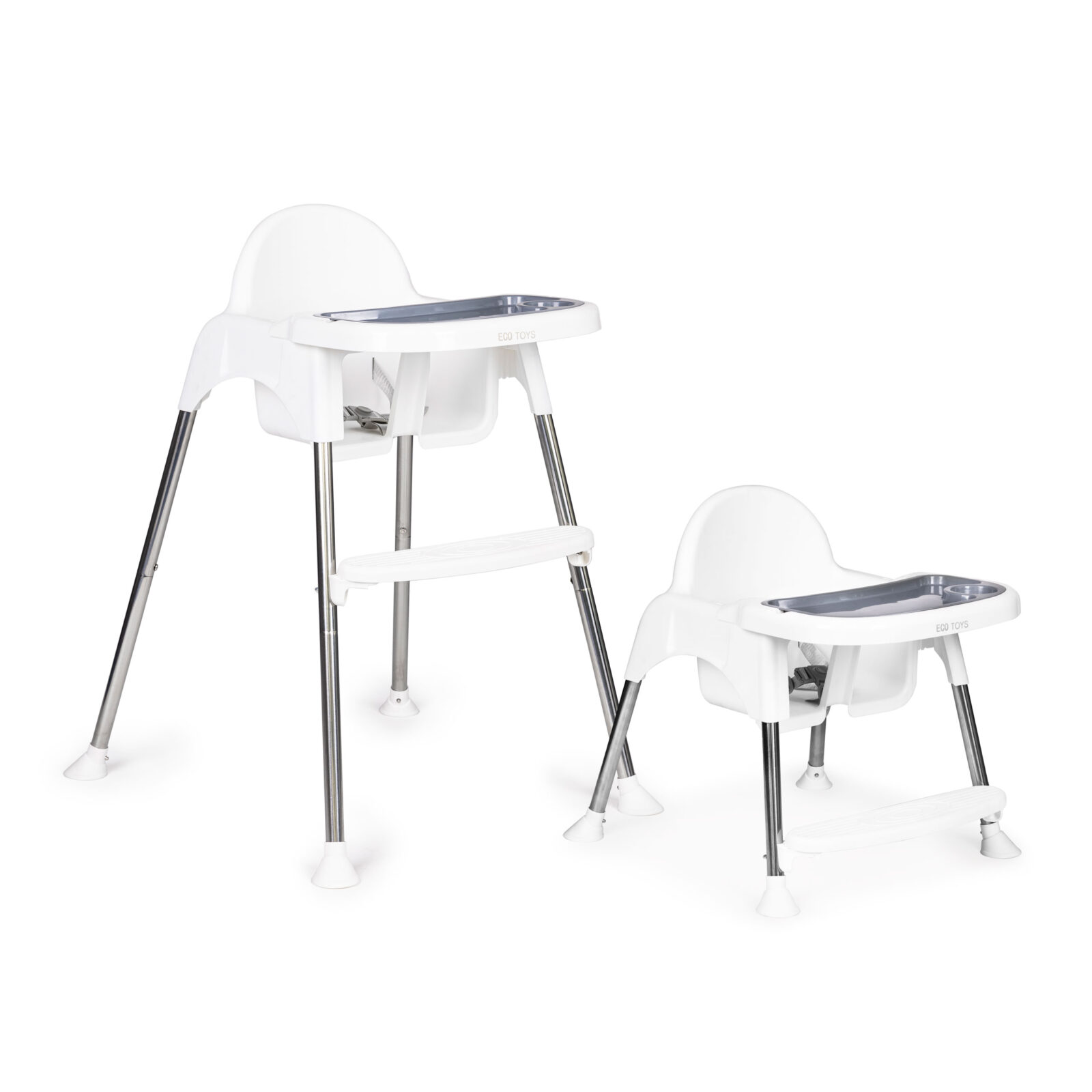 Ecotoys stol za hranjenje 2 u 1 bijela - cover