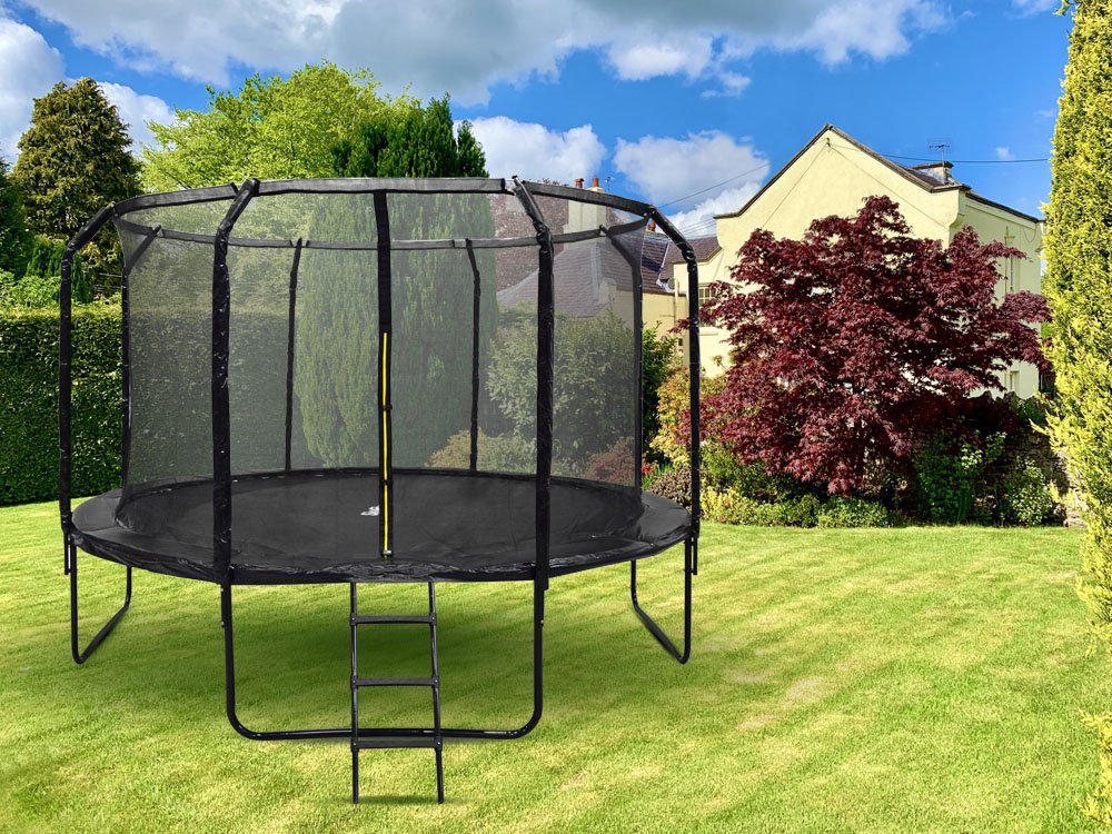 SkyFlyer trampolin + 12FT 366cm s ljestvama - cover
