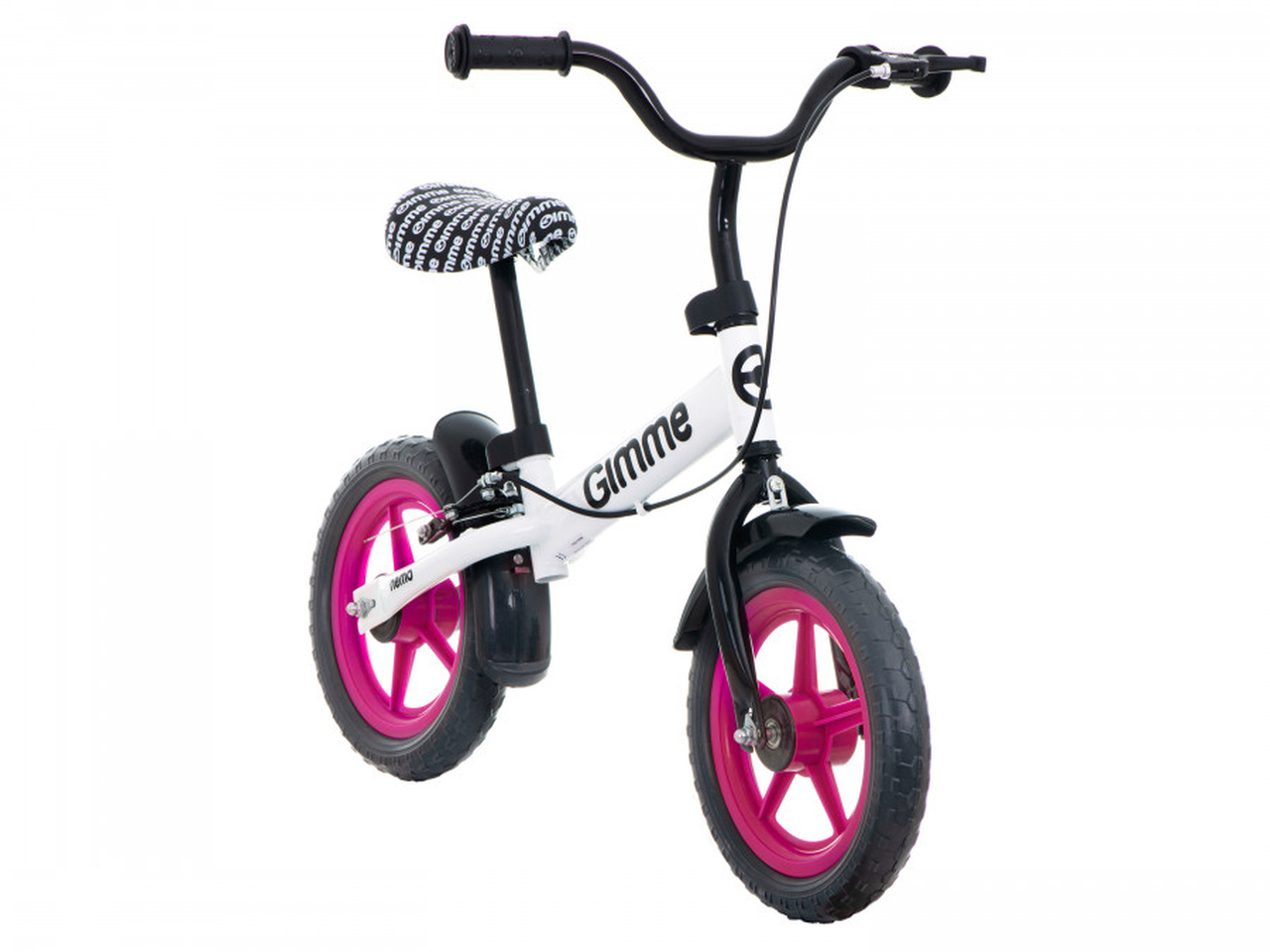 GIMMIK dječji bicikl Nemo s kočnicom, bez pedala 11" roza - cover