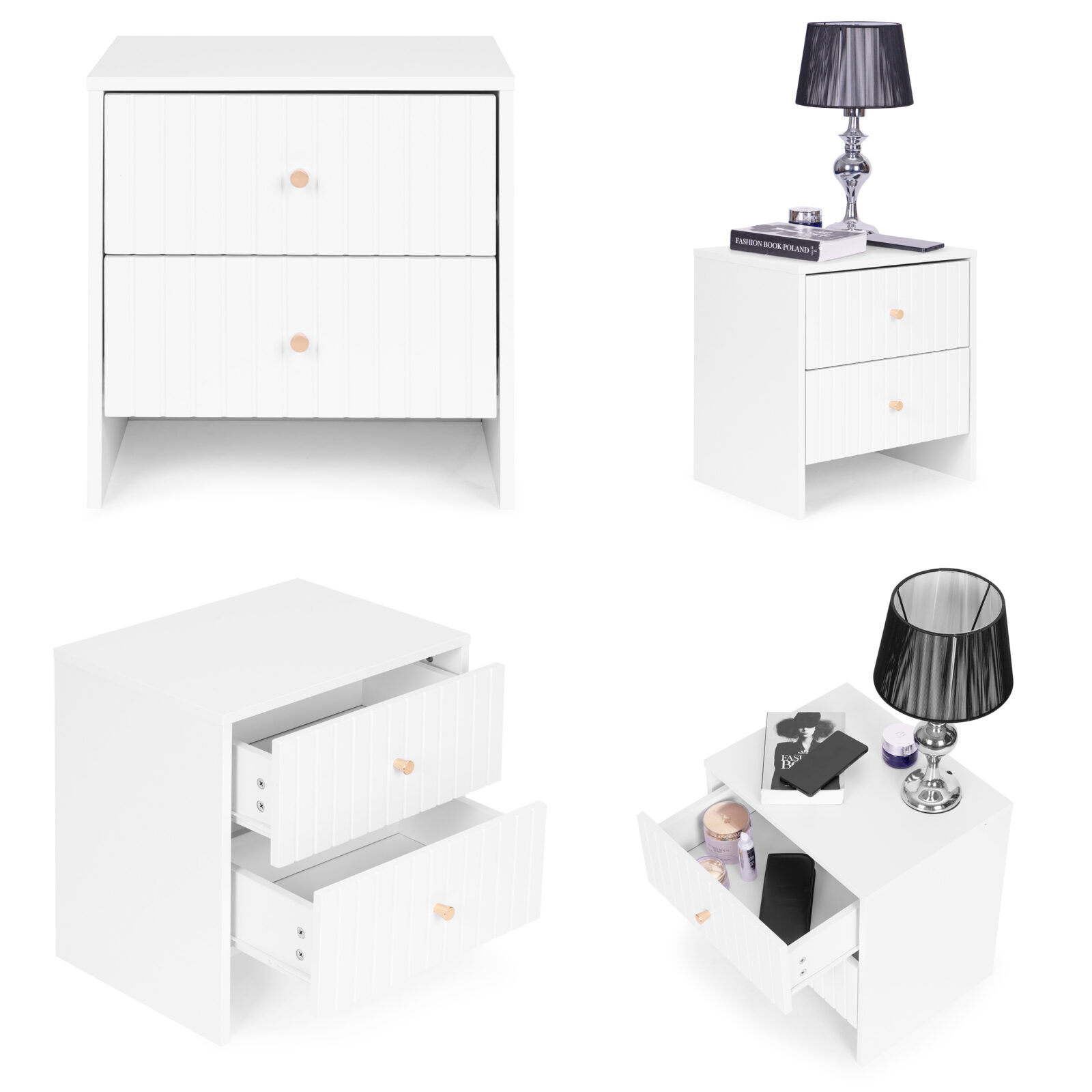 Modernhome noćni ormarić s 2 ladice - cover