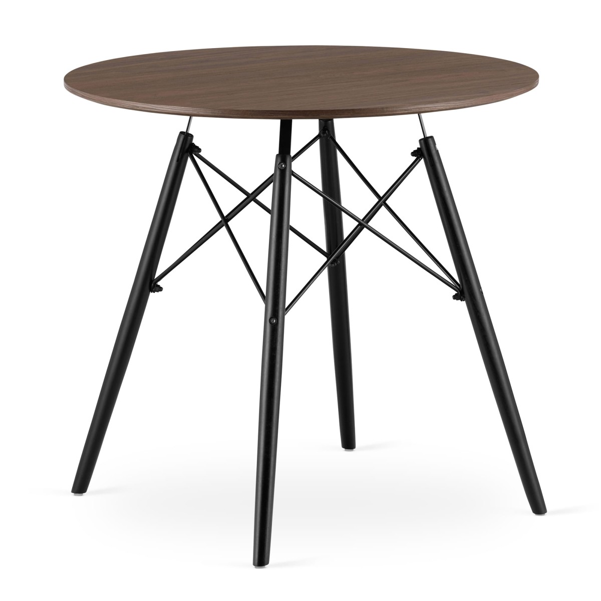 Moderan smeđi okrugli stol 80cm - cover