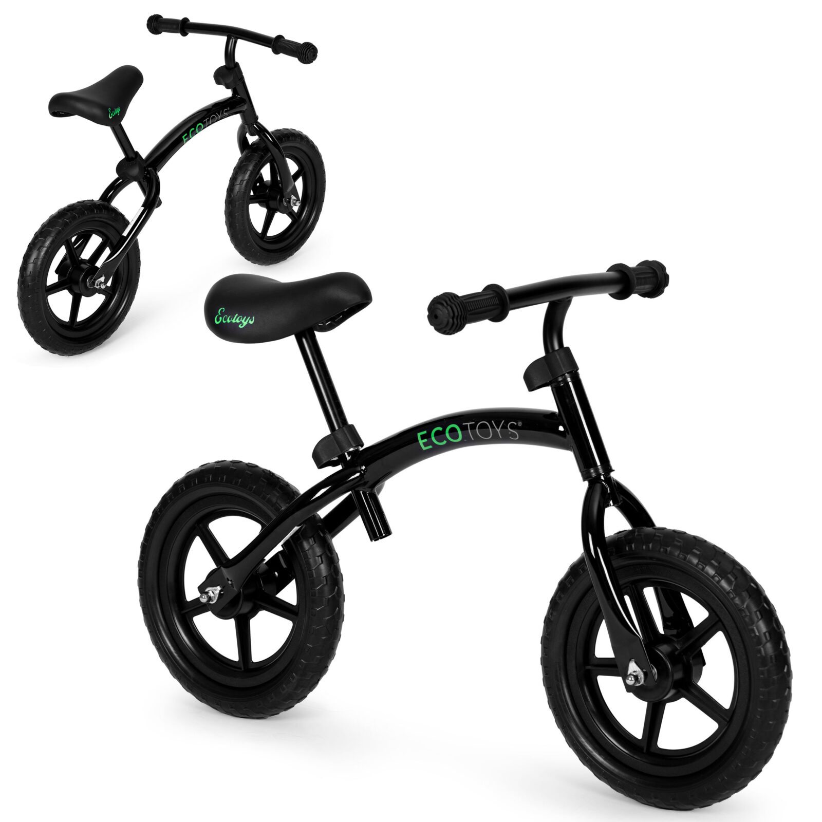 ecotoys dječji bicikl guralica - crni +3 - cover