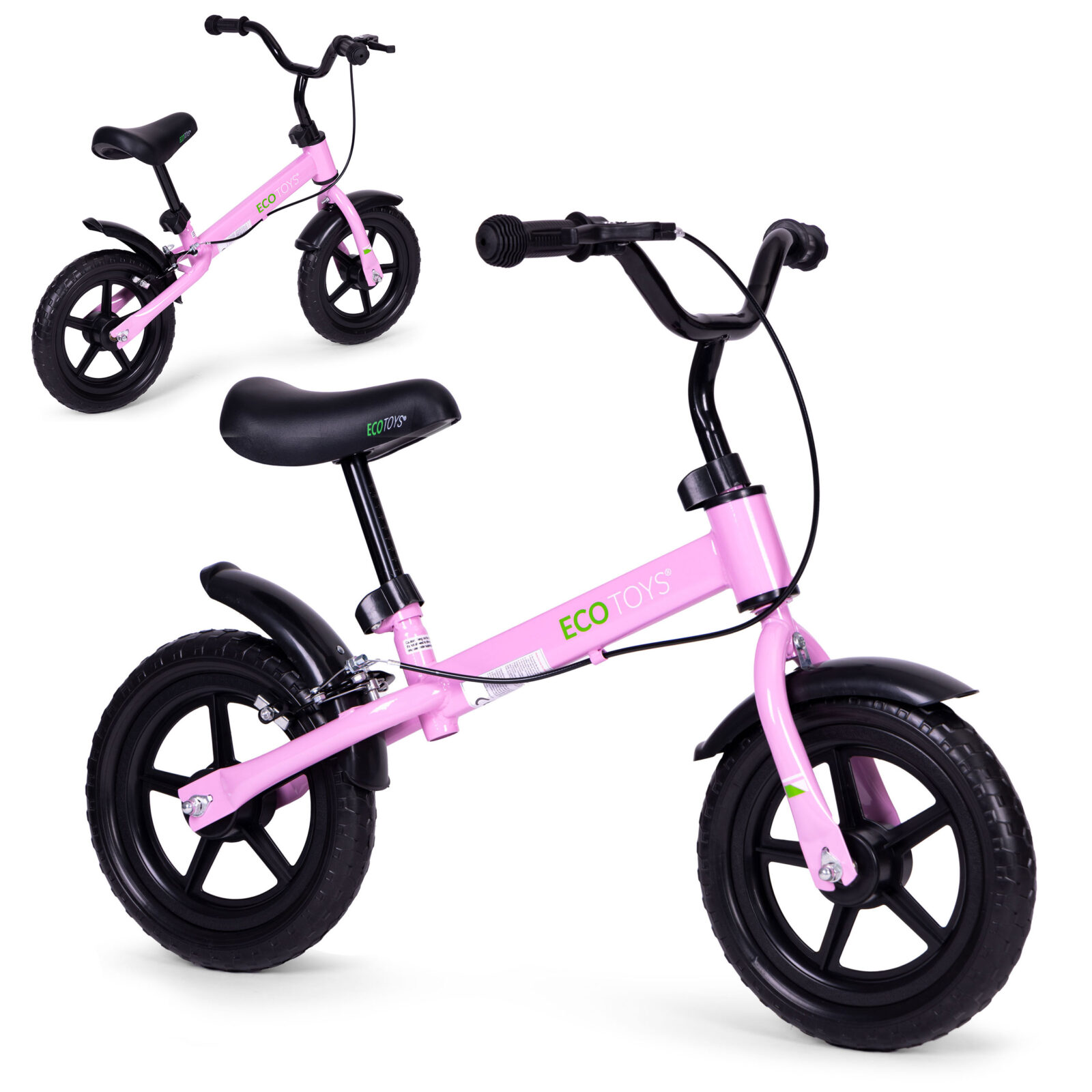 ecotoys dječji bicikl guralica bez pedala - rozi - cover