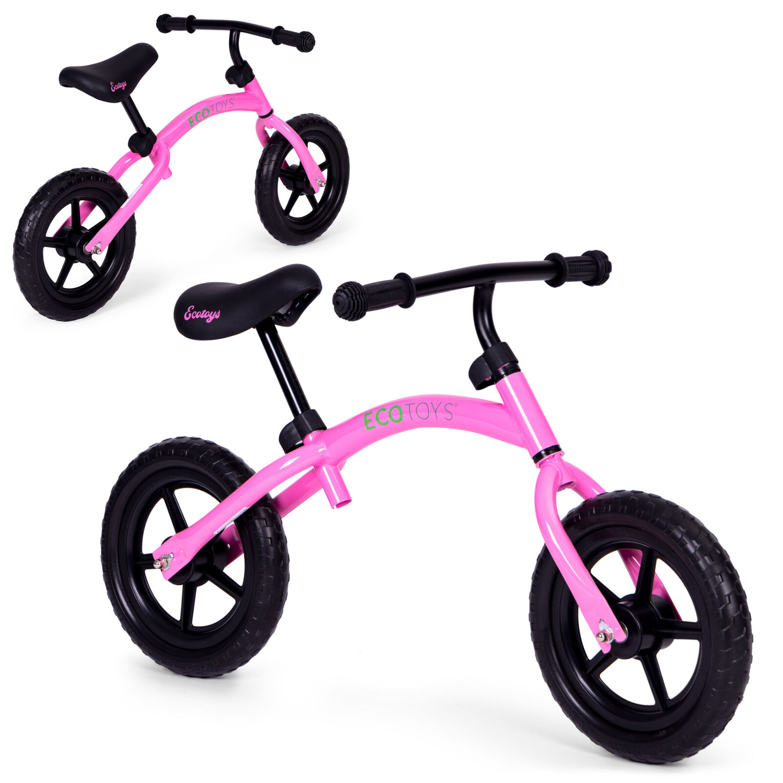 ecotoys dječji bicikl guralica - roza +3 - cover