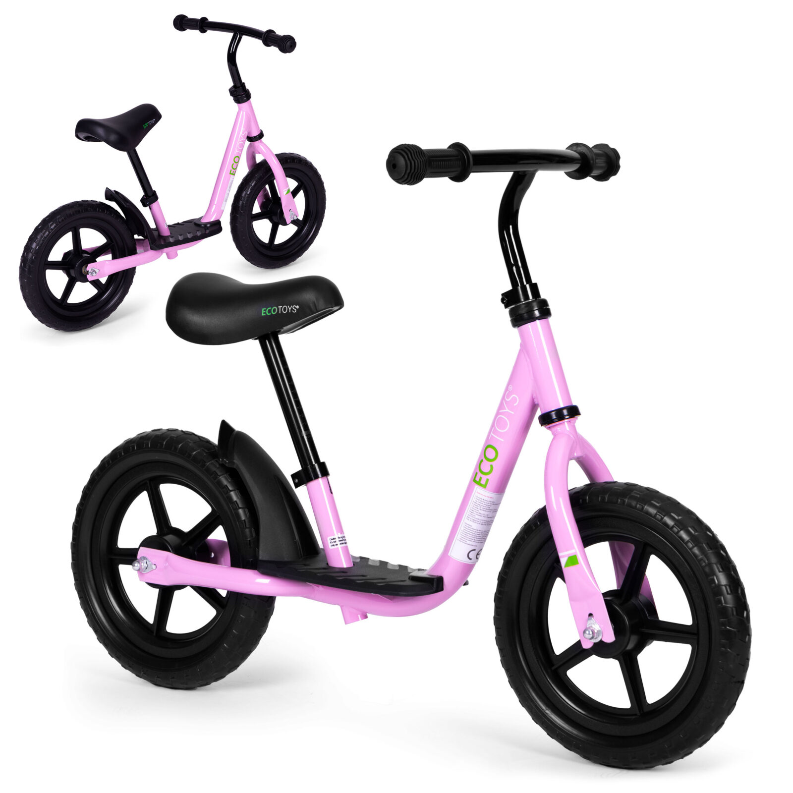 ecotoys dječji bicikl guralica - rozi - cover