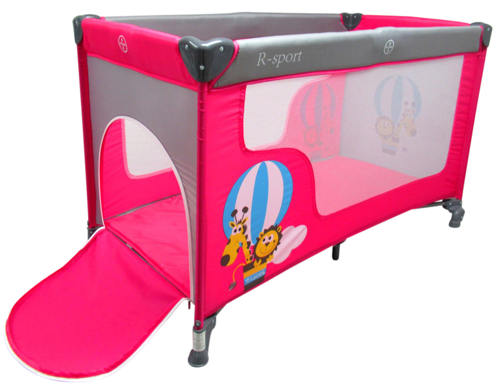 Sklopivi putni krevetić K2 Pink-grey R-SPORT Playpen - cover
