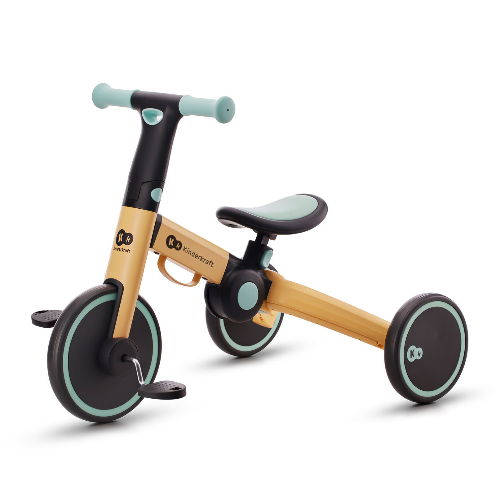 Kinderkraft 3u1 dječji tricikl 4Trike žuti - cover