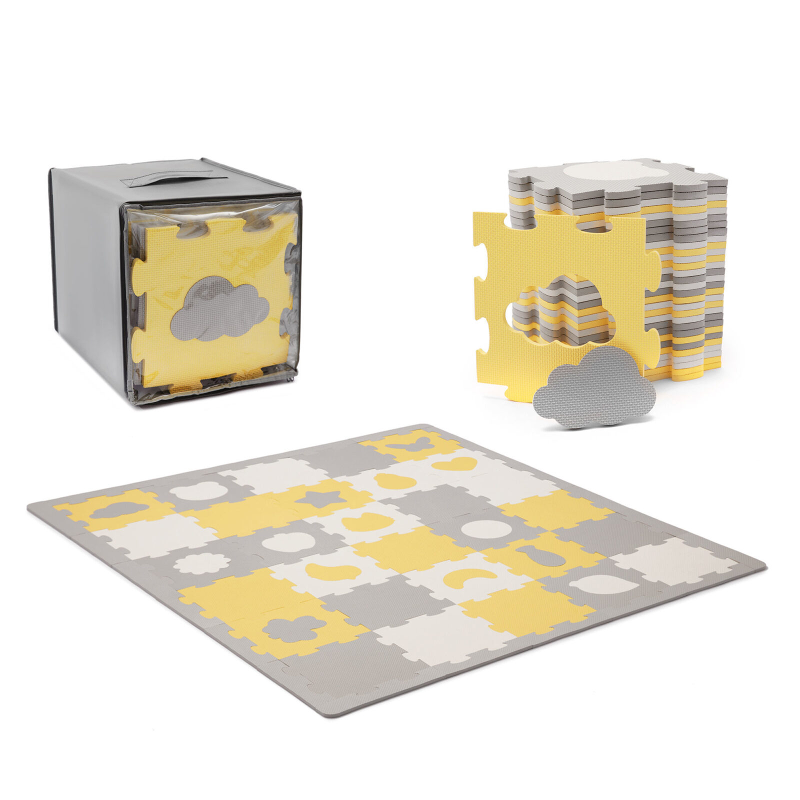 Kinderkraft puzzle podloga Luno žuta - cover