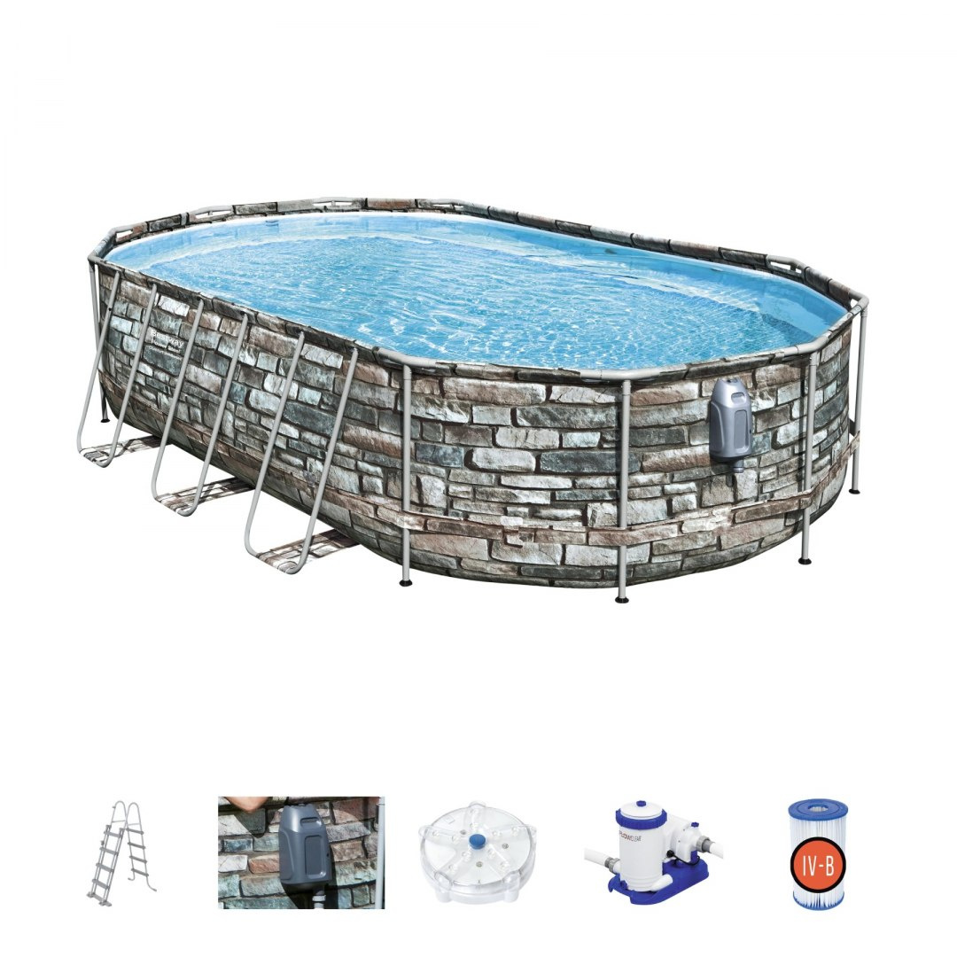 Bestway montažni bazen 610 cm x 366 cm x 122 cm - cover